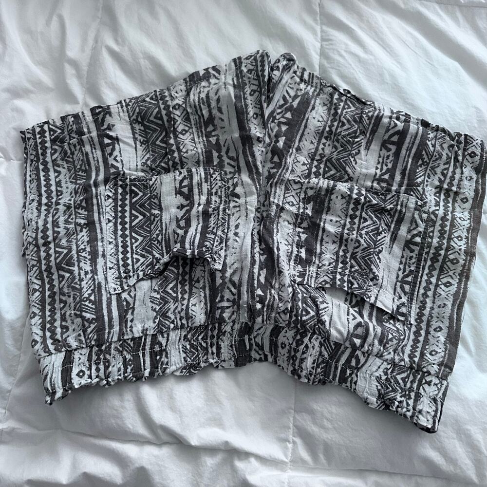 Cali 1850 Aztec Linen Shorts - Gray, Size XL - Picture 4 of 6